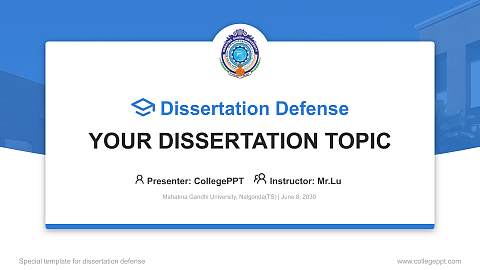 Mahatma Gandhi University, Nalgonda(TS) Graduation Thesis Defense PPT Template