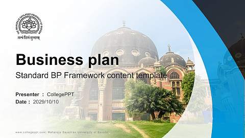 Maharaja Sayajirao University of Baroda Competition/Entrepreneurship Contest PPT Template