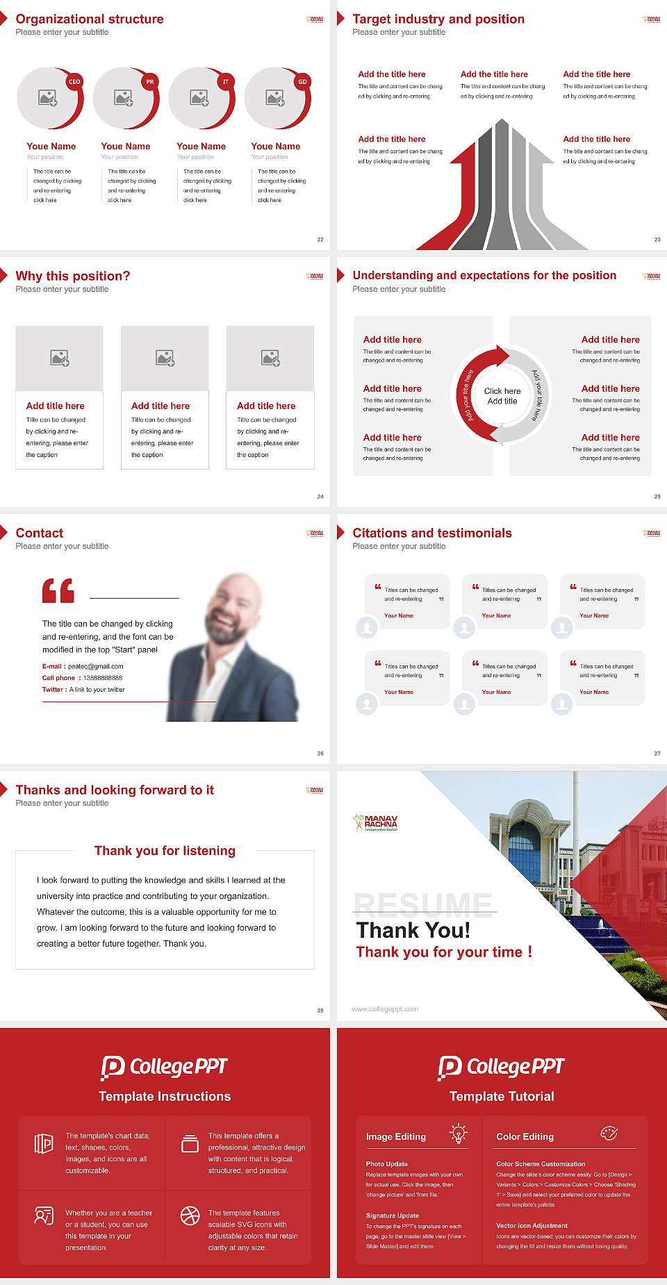 Manav Rachna International Institute of Research & Studies Resume PPT Template4:3 ratio PPT effect preview image4