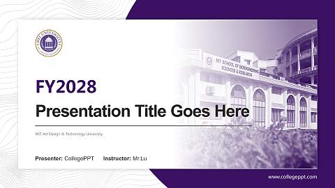 MIT Art Design & Technology University Academic Presentation/Research Findings Report PPT Template