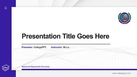 Maharishi Dayanand University Thesis Proposal/Graduation Defense PPT Template