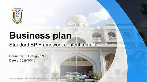 Maulana Azad National Urdu University Competition/Entrepreneurship Contest PPT Template