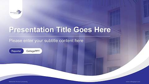 Maharishi Arvind University Lecture Sharing and Networking Event PPT Template