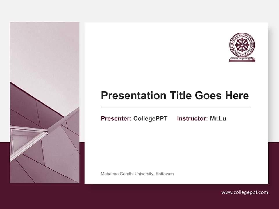 Mahatma Gandhi University, Kottayam General PPT Template4:3 ratio PPT effect preview image6