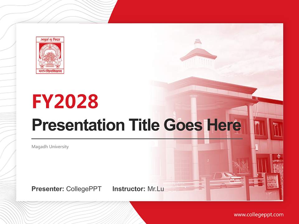Magadh University Academic Presentation/Research Findings Report PPT Template4:3 ratio PPT effect preview image5