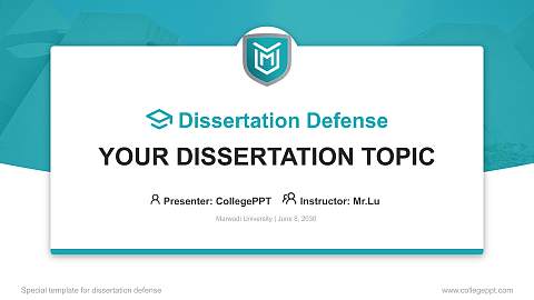 Marwadi University Graduation Thesis Defense PPT Template