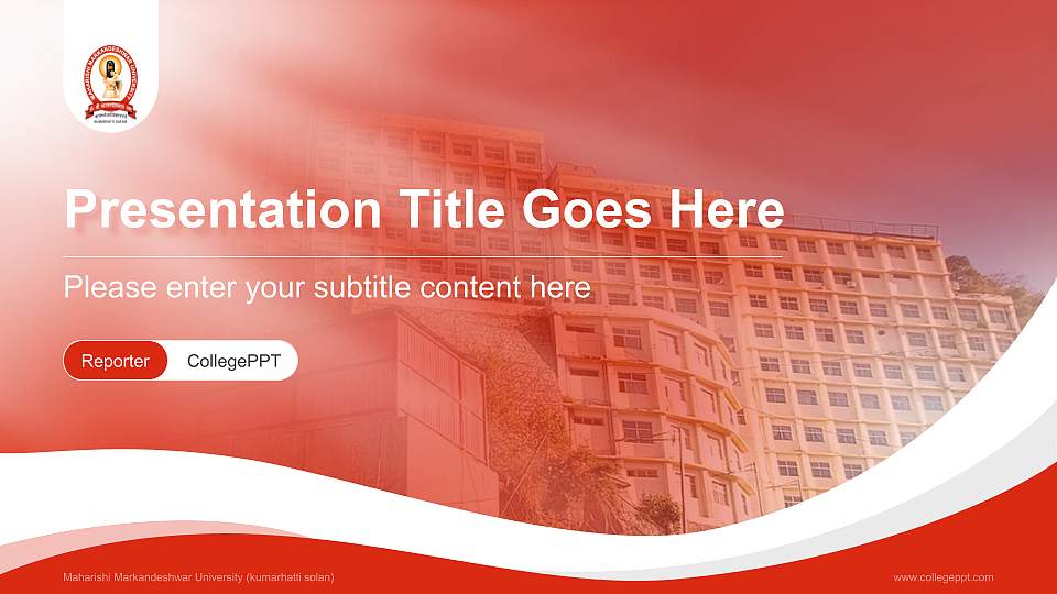 Maharishi Markandeshwar University (kumarhatti solan) Lecture Sharing and Networking Event PPT Template16:9 ratio PPT effect preview image