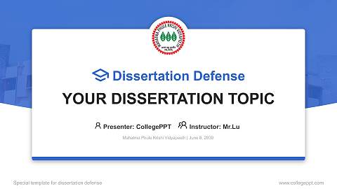 Mahatma Phule Krishi Vidyapeeth Graduation Thesis Defense PPT Template