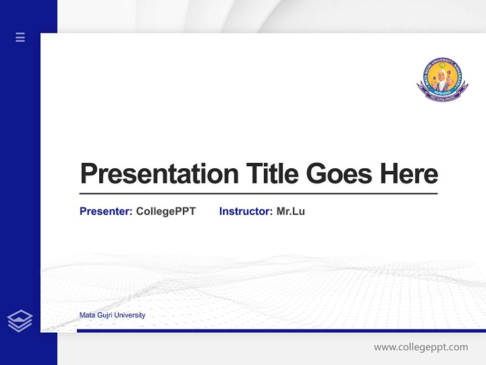 Mata Gujri University Thesis Proposal/Graduation Defense PPT Template4:3 ratio PPT effect preview image5