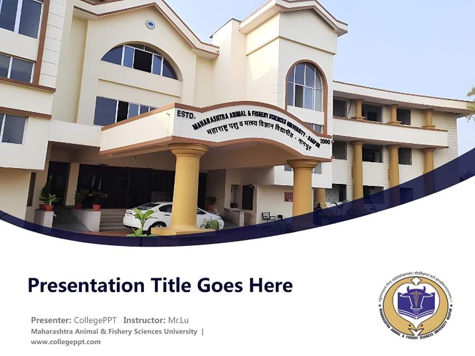 Maharashtra Animal & Fishery Sciences University Course/Courseware Creation PPT Template4:3 ratio PPT effect preview image5