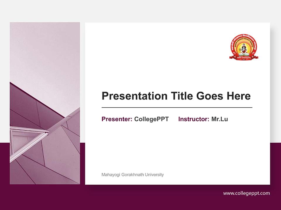 Mahayogi Gorakhnath University General PPT Template4:3 ratio PPT effect preview image6