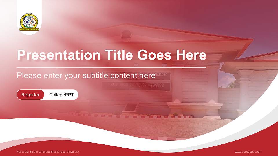 Maharaja Sriram Chandra Bhanja Deo University Lecture Sharing and Networking Event PPT Template16:9 ratio PPT effect preview image