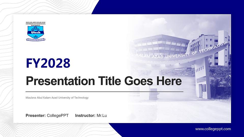 Maulana Abul Kalam Azad University of Technology Academic Presentation/Research Findings Report PPT Template16:9 ratio PPT effect preview image