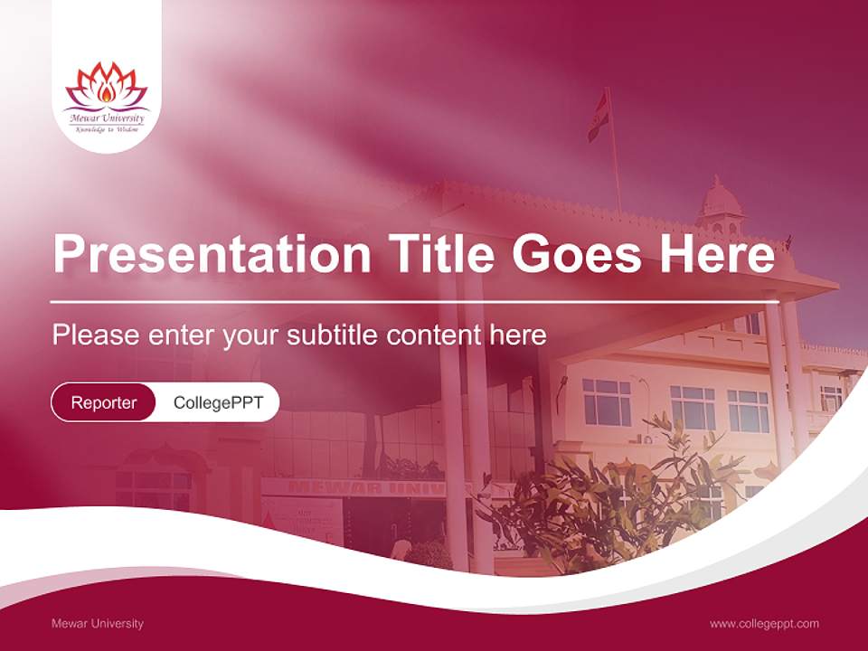 Mewar University Lecture Sharing and Networking Event PPT Template4:3 ratio PPT effect preview image4