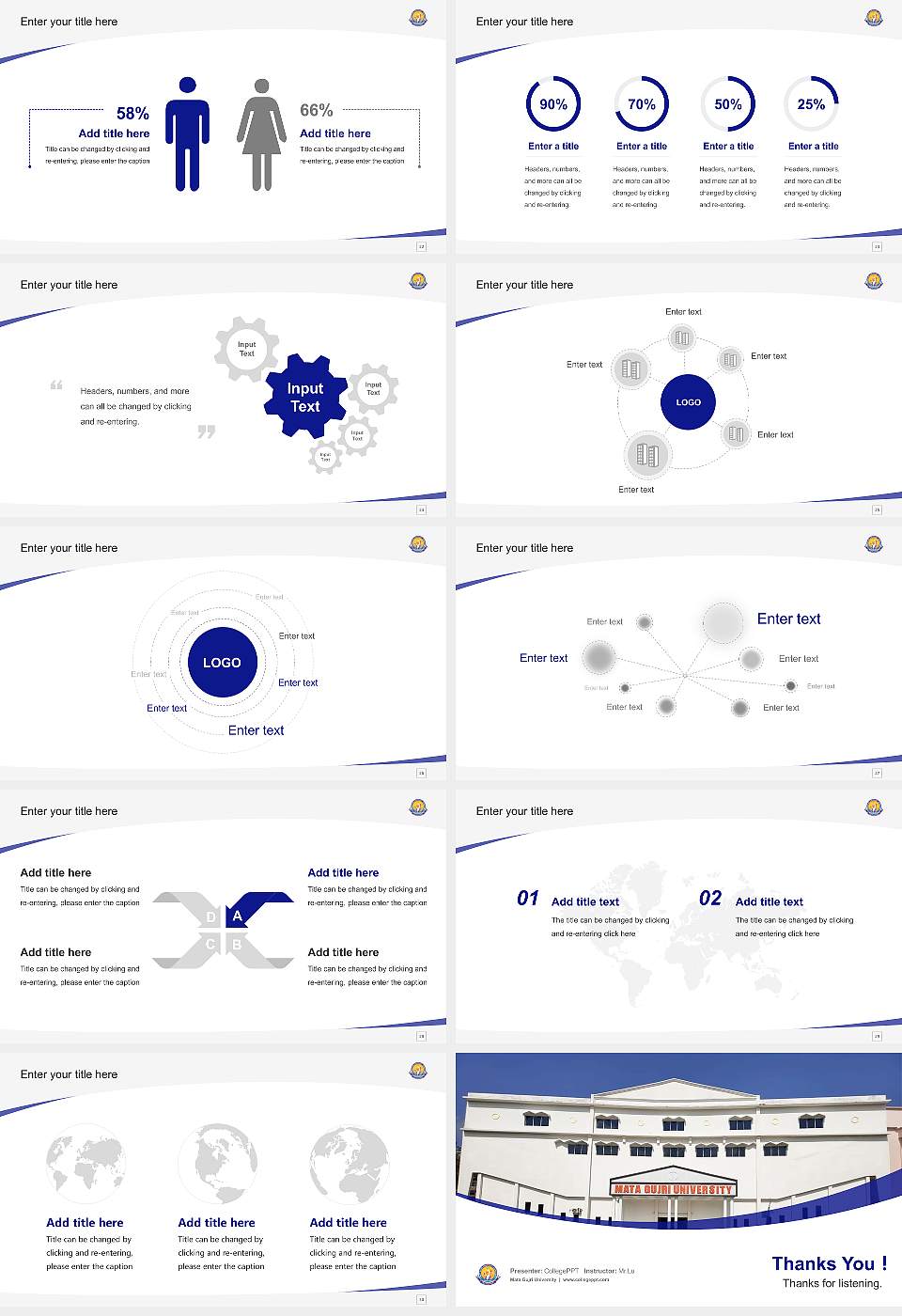 Mata Gujri University Course/Courseware Creation PPT Template16:9 ratio PPT effect preview image4