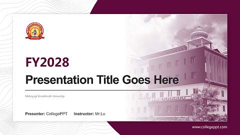 Mahayogi Gorakhnath University Academic Presentation/Research Findings Report PPT Template