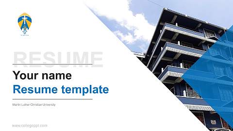 Martin Luther Christian University Resume PPT Template