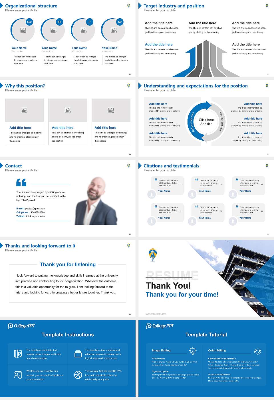 Martin Luther Christian University Resume PPT Template16:9 ratio PPT effect preview image4