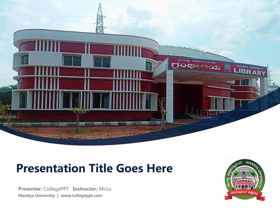 Mandya University Course/Courseware Creation PPT Template4:3 ratio PPT effect preview image5