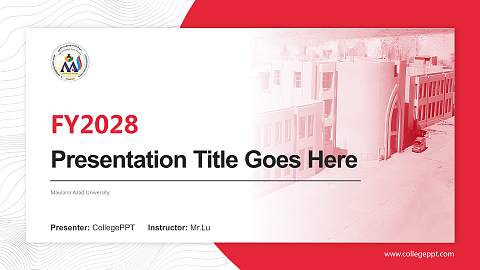 Maulana Azad University Academic Presentation/Research Findings Report PPT Template