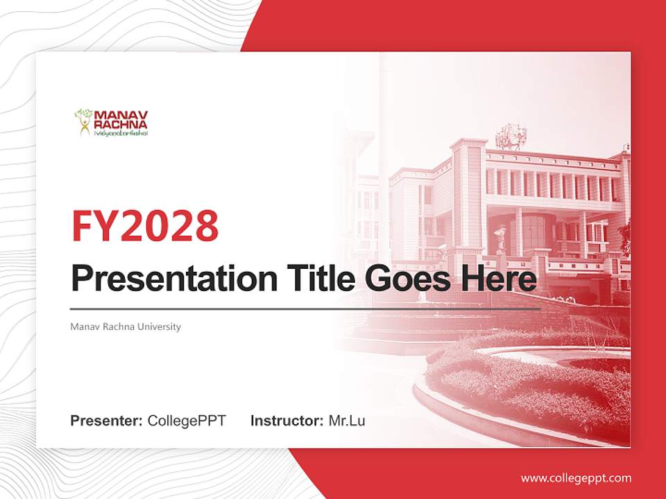 Manav Rachna University Academic Presentation/Research Findings Report PPT Template4:3 ratio PPT effect preview image5