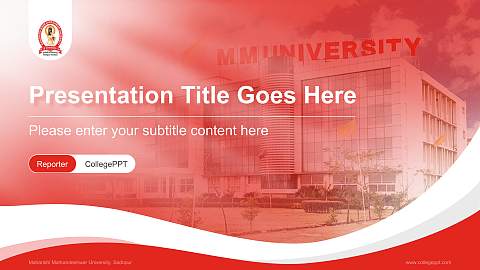 Maharishi Markandeshwar University, Sadopur Lecture Sharing and Networking Event PPT Template