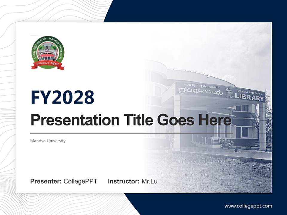 Mandya University Academic Presentation/Research Findings Report PPT Template4:3 ratio PPT effect preview image5