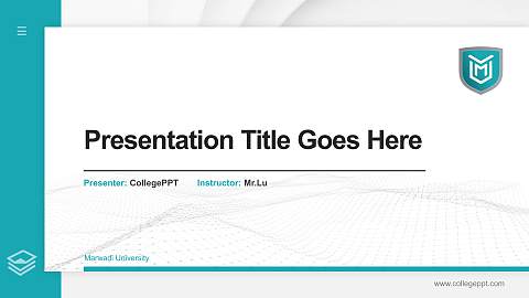Marwadi University Thesis Proposal/Graduation Defense PPT Template