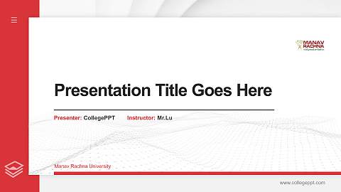 Manav Rachna University Thesis Proposal/Graduation Defense PPT Template