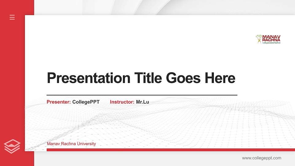 Manav Rachna University Thesis Proposal/Graduation Defense PPT Template16:9 ratio PPT effect preview image