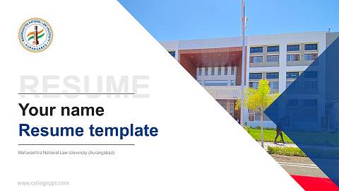 Maharashtra National Law University (Aurangabad) Resume PPT Template