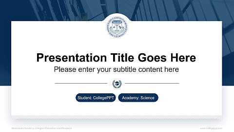Meenakshi Academy of Higher Education and Research National Scholarship Defense PPT Template