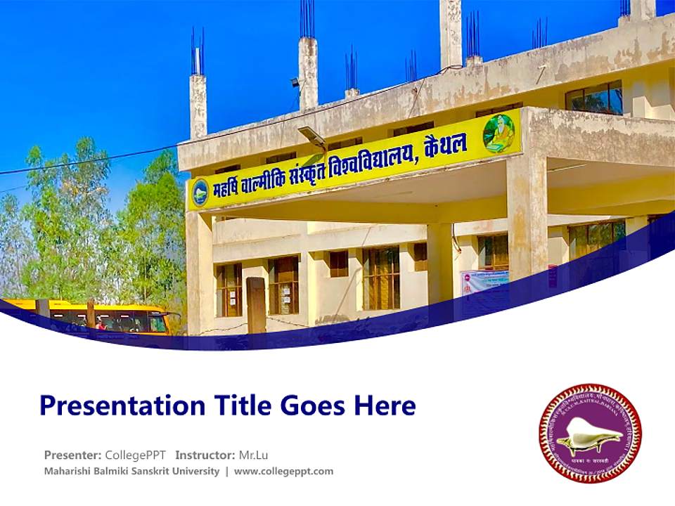 Maharishi Balmiki Sanskrit University Course/Courseware Creation PPT Template4:3 ratio PPT effect preview image5