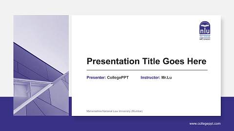 Maharashtra National Law University (Mumbai) General PPT Template
