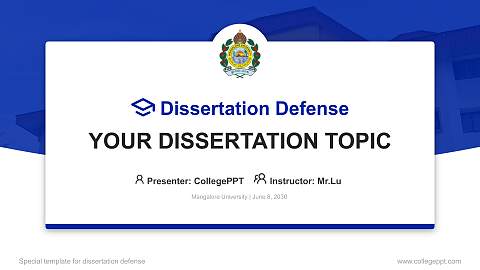 Mangalore University Graduation Thesis Defense PPT Template