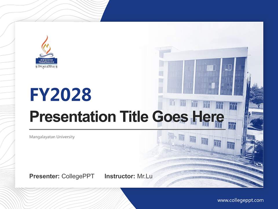 Mangalayatan University Academic Presentation/Research Findings Report PPT Template4:3 ratio PPT effect preview image5