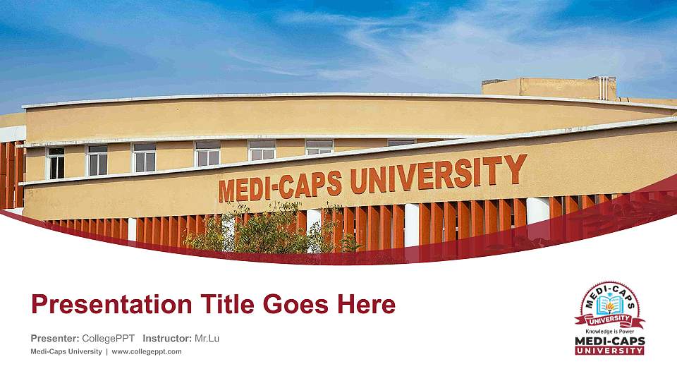 Medi-Caps University Course/Courseware Creation PPT Template16:9 ratio PPT effect preview image