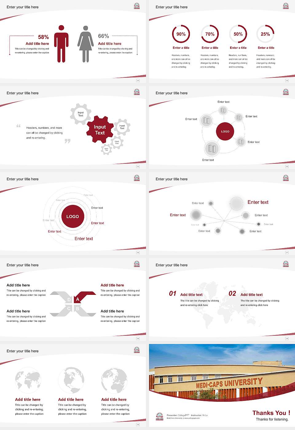 Medi-Caps University Course/Courseware Creation PPT Template16:9 ratio PPT effect preview image4