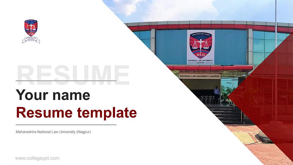 Maharashtra National Law University (Nagpur) Resume PPT Template16:9 ratio PPT effect preview image
