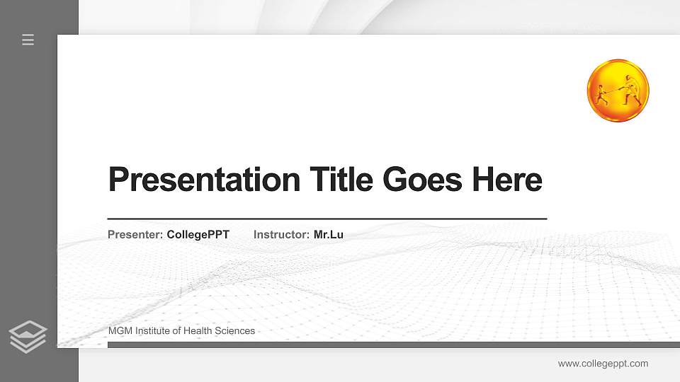 MGM Institute of Health Sciences Thesis Proposal/Graduation Defense PPT Template16:9 ratio PPT effect preview image