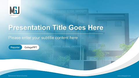 Mansarovar Global University Lecture Sharing and Networking Event PPT Template