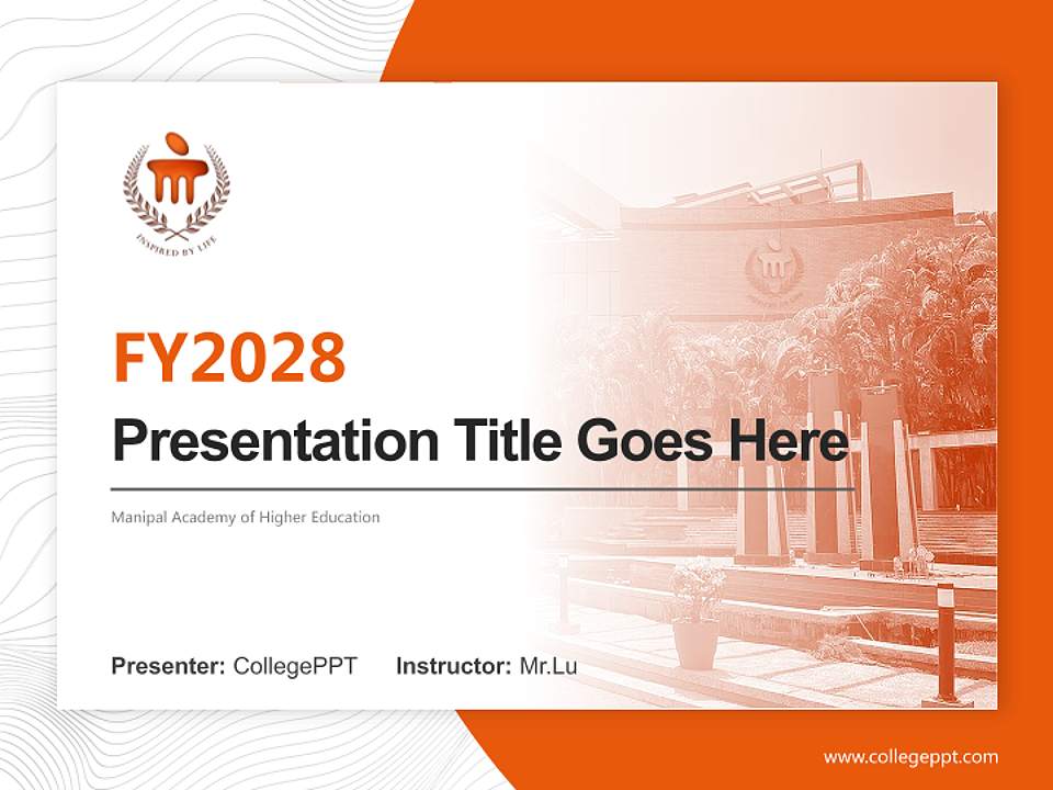 Manipal Academy of Higher Education Academic Presentation/Research Findings Report PPT Template4:3 ratio PPT effect preview image5