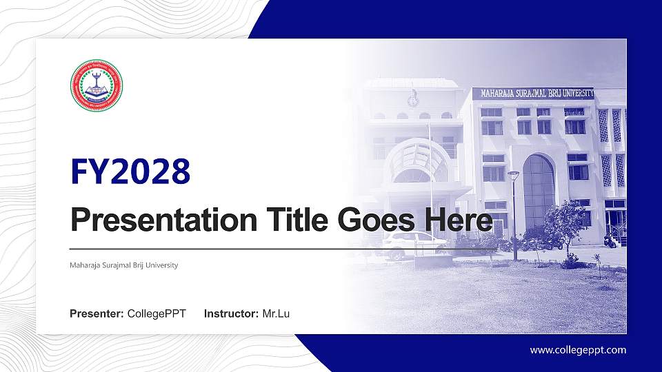 Maharaja Surajmal Brij University Academic Presentation/Research Findings Report PPT Template16:9 ratio PPT effect preview image