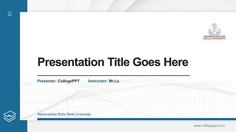 Maharashtra State Skills University Thesis Proposal/Graduation Defense PPT Template