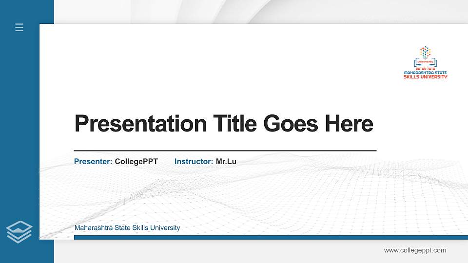 Maharashtra State Skills University Thesis Proposal/Graduation Defense PPT Template16:9 ratio PPT effect preview image