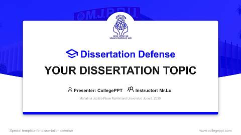 Mahatma Jyotiba Phule Rohilkhand University Graduation Thesis Defense PPT Template