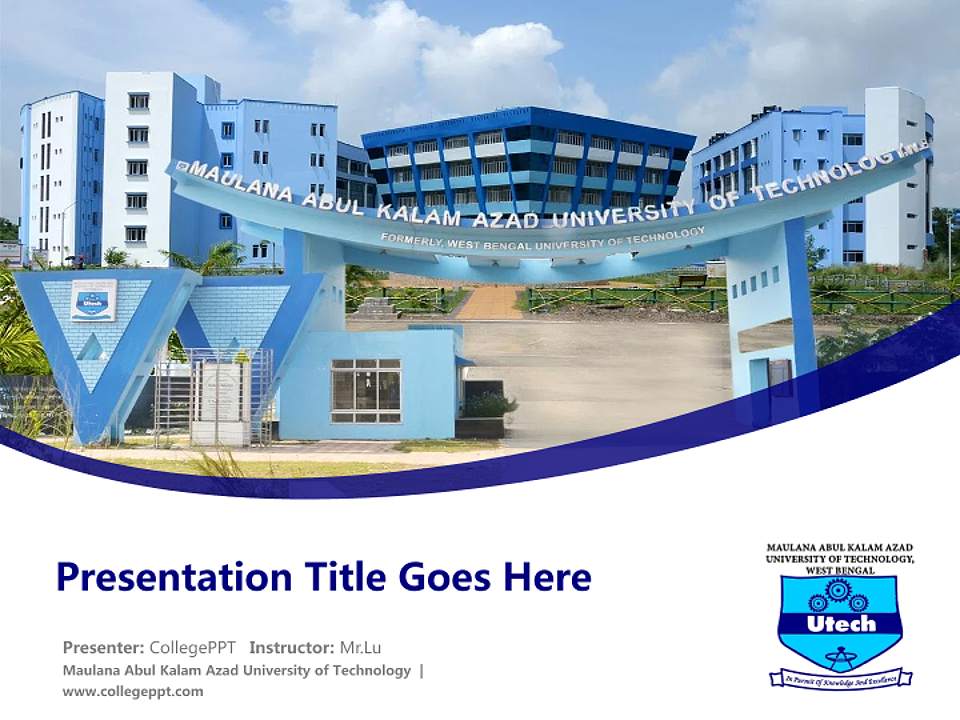 Maulana Abul Kalam Azad University of Technology Course/Courseware Creation PPT Template4:3 ratio PPT effect preview image5