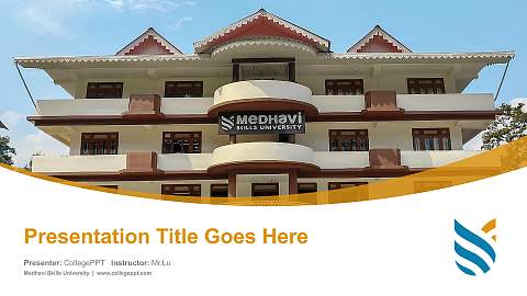 Medhavi Skills University Course/Courseware Creation PPT Template