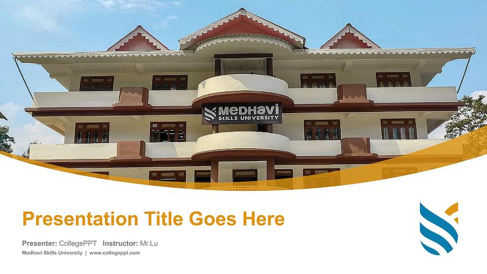 Medhavi Skills University Course/Courseware Creation PPT Template16:9 ratio PPT effect preview image