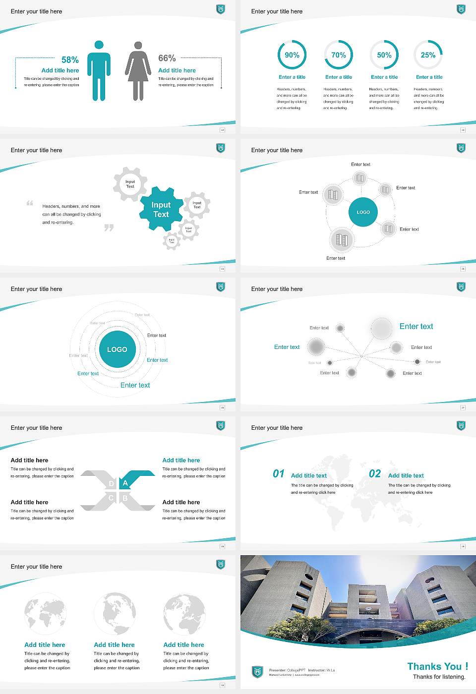 Marwadi University Course/Courseware Creation PPT Template16:9 ratio PPT effect preview image4